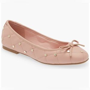 NWT Ted Baker London leather Libban quilted ballerina flat in dusty pink size 39